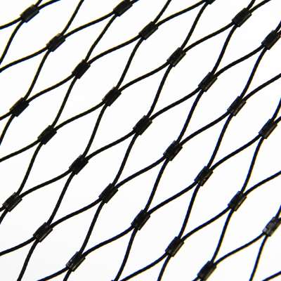 stainless steel black oxide ferrule rope mesh
