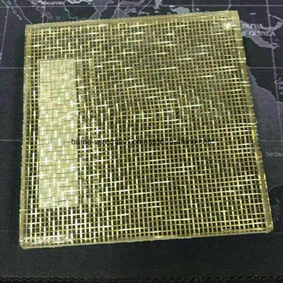 Decoration Tempered Laminated Glass Metal Wire Mesh in Room